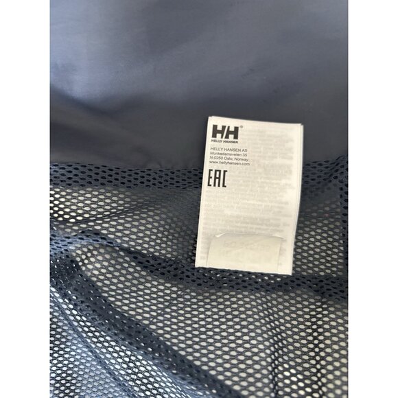 Helly Hansen Jacket Youth Size 14 Blue Windbreaker Rain Coat~MISSING HOOD~Preppy - Picture 5 of 16